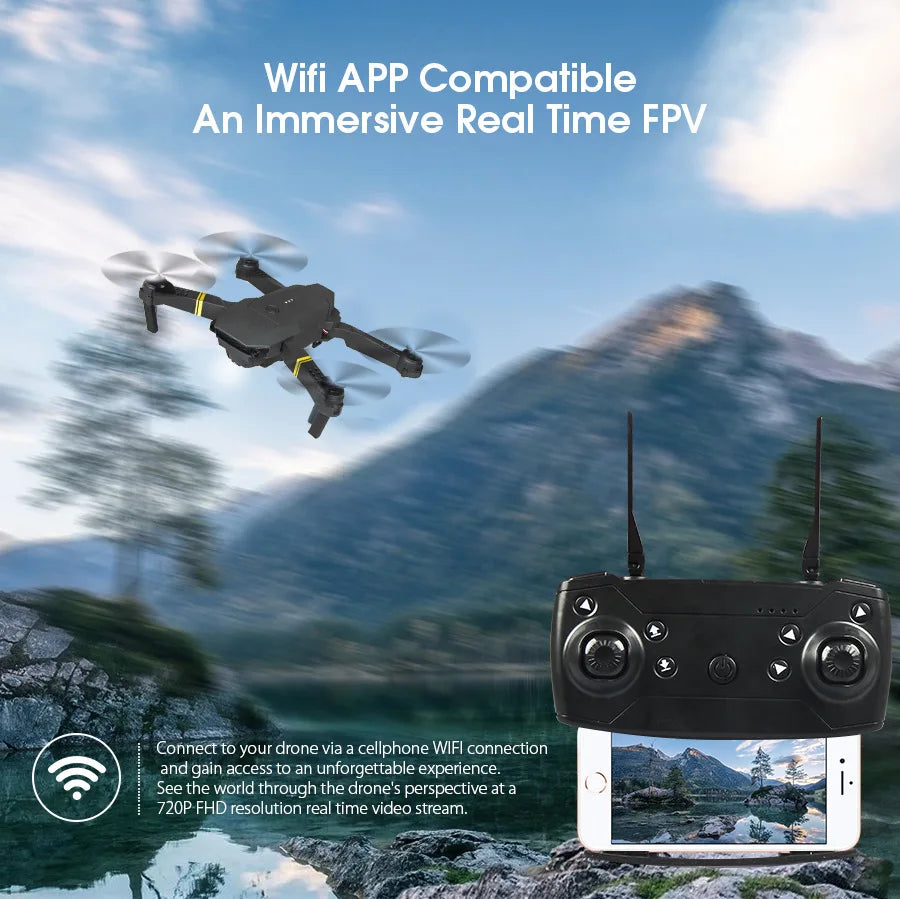 E58 Foldable Mini Drone - 4K HD Wide-Angle Camera, WiFi FPV & Altitude Hold for Beginners