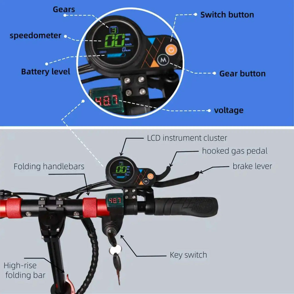 E-Scooter with Lithium Battery Aluminum Alloy Frame 150kg Load Capacity YUNQI U7 US Warehouse Foldable Urban Commuter