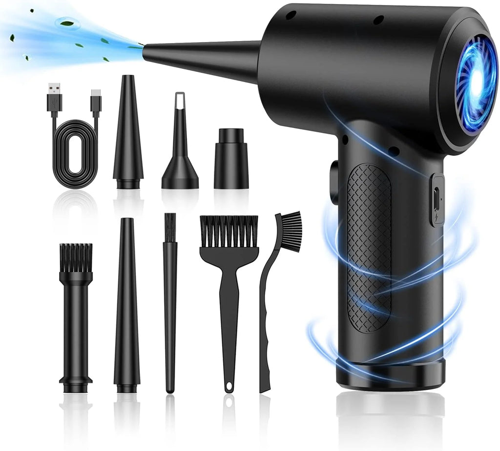 air duster LED Electric Portable  Fan Blower for Computer Keyboard CleaningCompressed Cordless Barber Shop 51000RPM