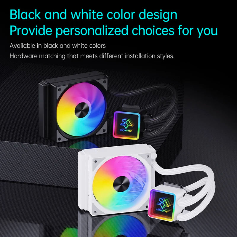 cooler RGB  Copper &amp; Aluminum Liquid Cooling Containern   800-1800 10%RPM