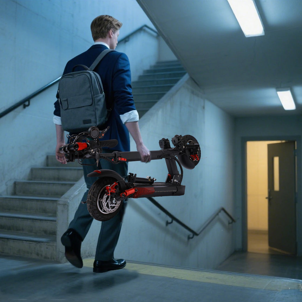 E-Scooter with Lithium Battery Aluminum Alloy Frame 150kg Load Capacity YUNQI U7 US Warehouse Foldable Urban Commuter
