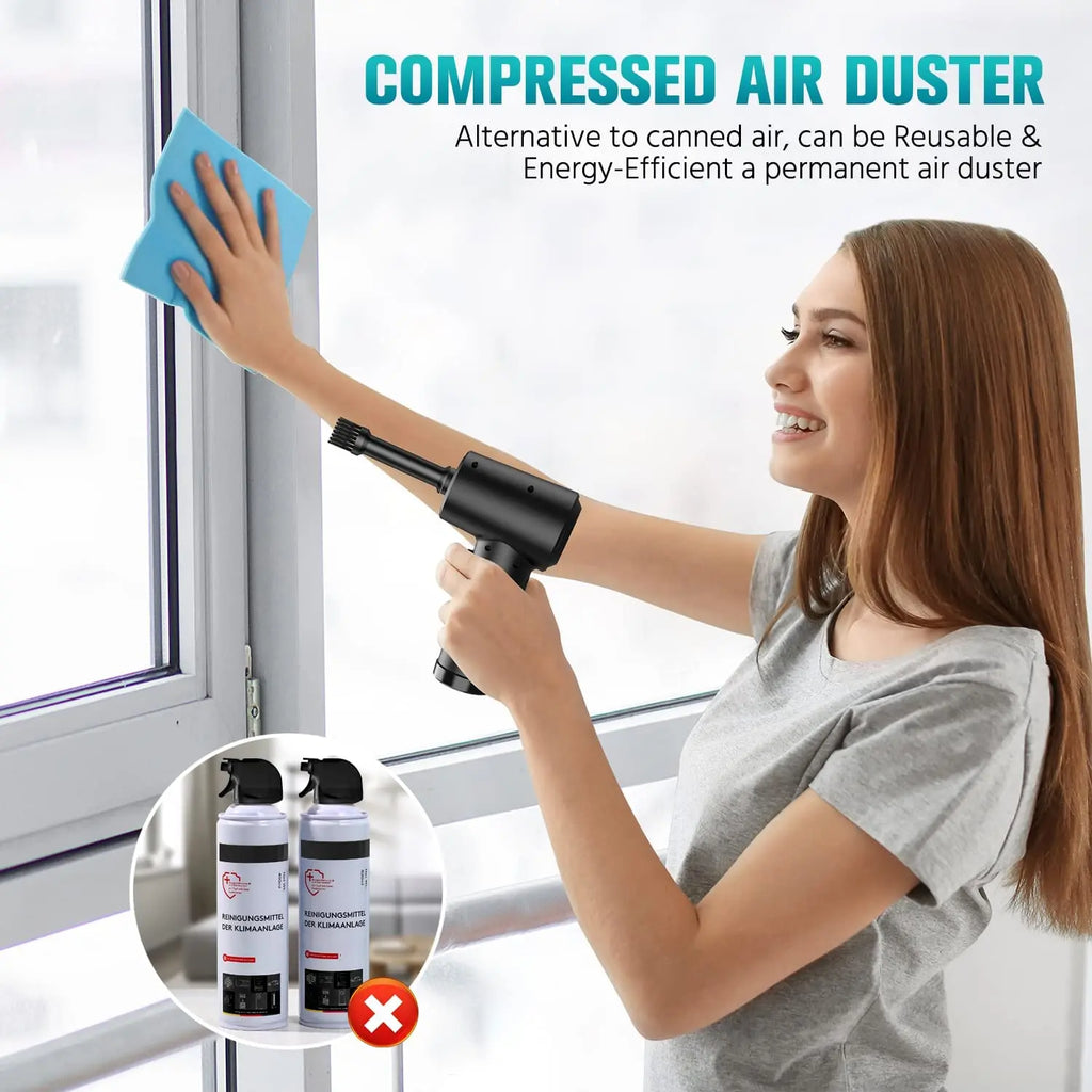 air duster LED Electric Portable  Fan Blower for Computer Keyboard CleaningCompressed Cordless Barber Shop 51000RPM