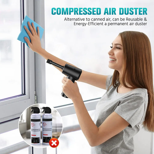 air duster LED Electric Portable  Fan Blower for Computer Keyboard CleaningCompressed Cordless Barber Shop 51000RPM
