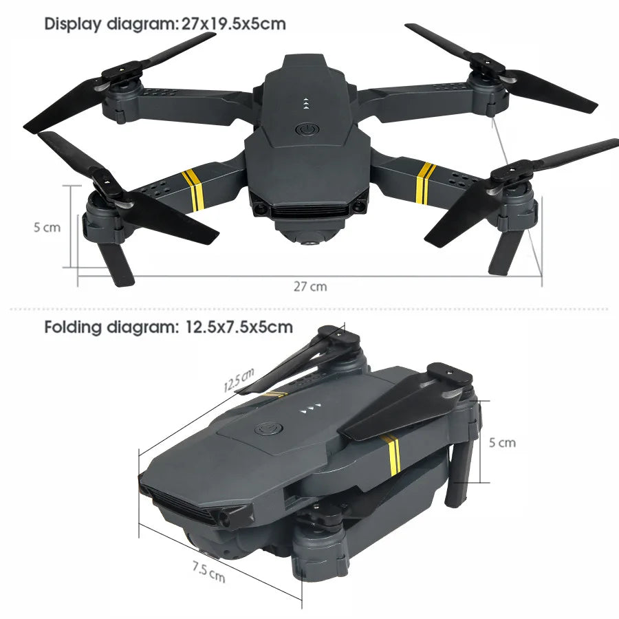 E58 Foldable Mini Drone - 4K HD Wide-Angle Camera, WiFi FPV & Altitude Hold for Beginners